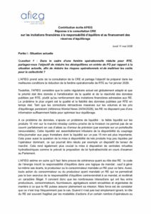 AFIEG_communuqé de presse-Reponse-consultation-CRE_-Responsable-equilibre_11.05.2026